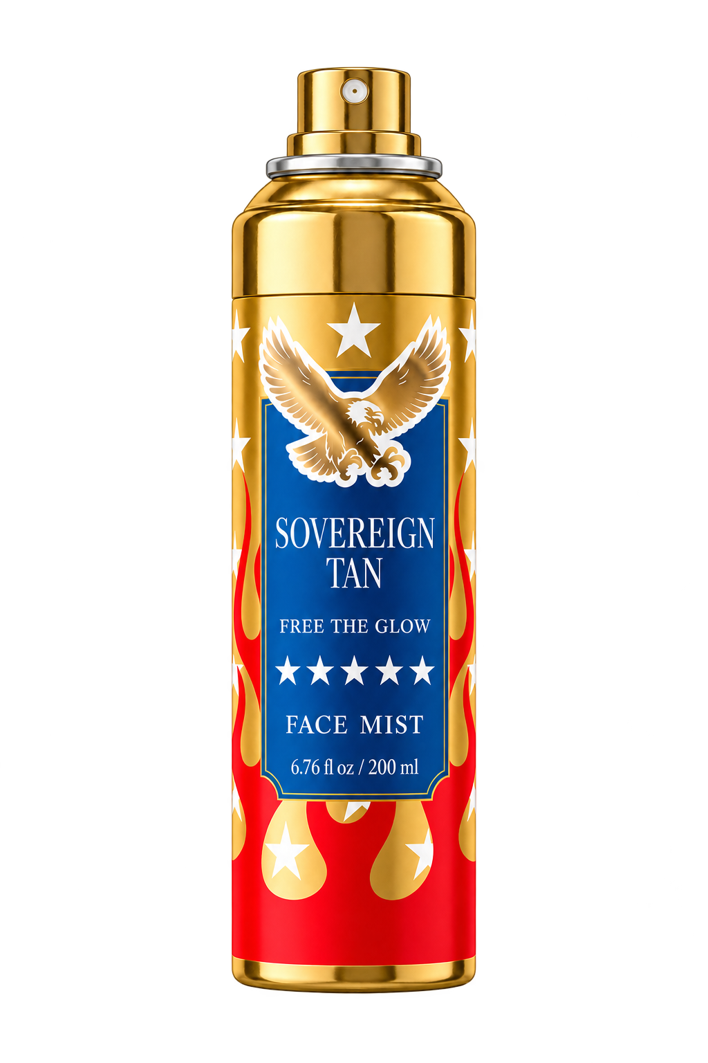 Sovereign Spray: Self-tan spray with lid removed
